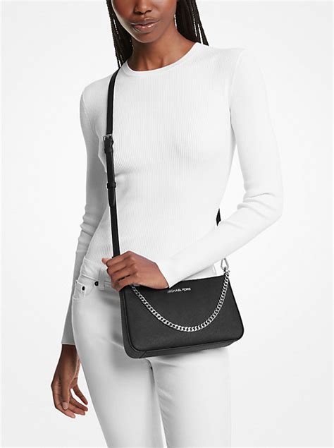 Jet Set Medium Saffiano Leather Crossbody Bag .